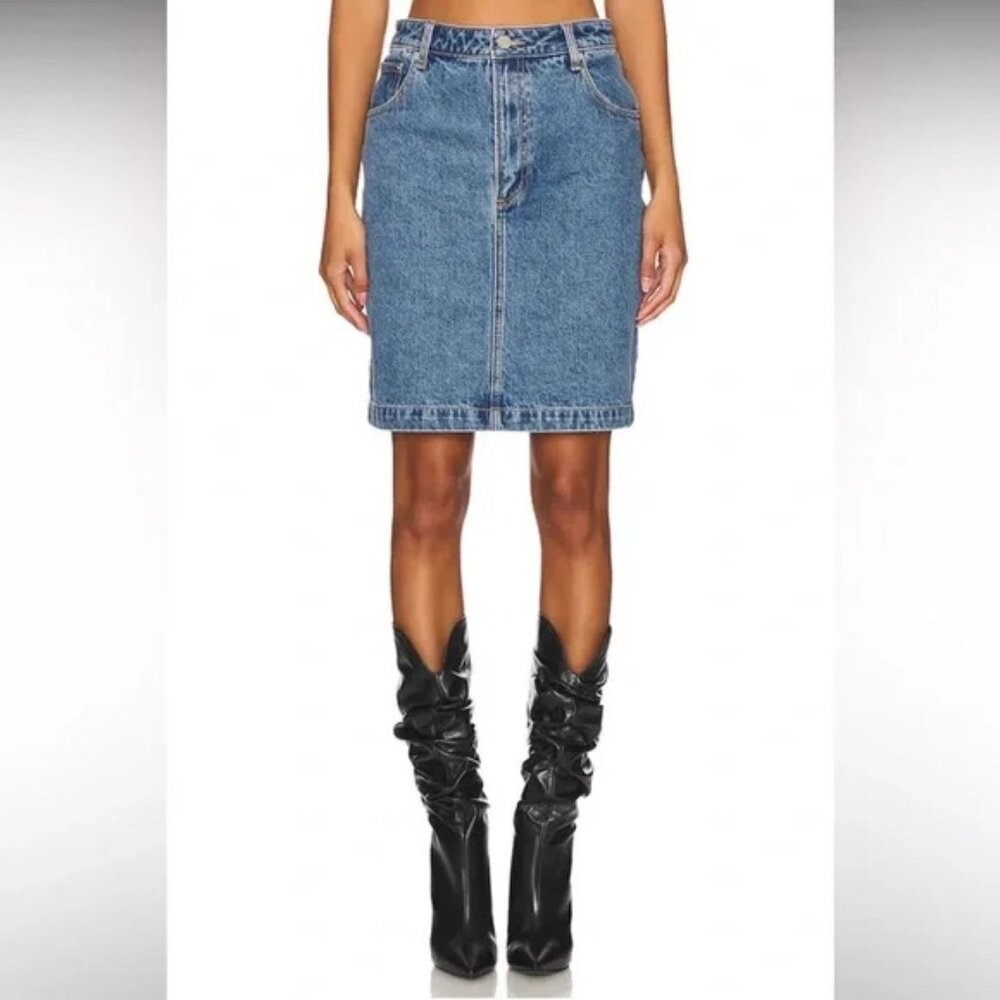 Ronny Kobo Lightwash Blue Denim Jean Skirt‎ 100% Cotton XL NWT